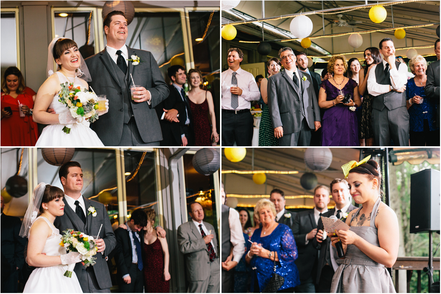 Toasts at Whispering Pines Patio Outdoor Laura & Brian   Whispering Pines Wedding Photographer